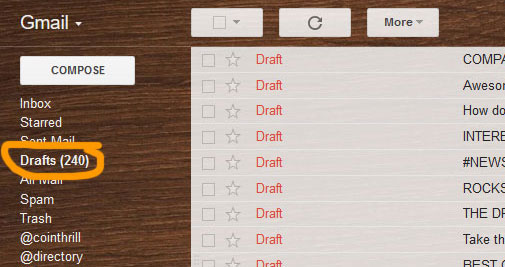 240 email drafts