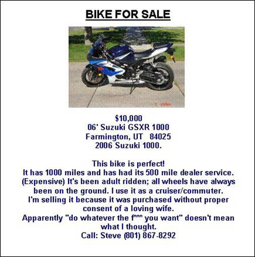 bike for sale - viral pic