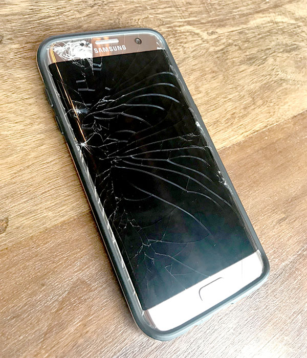 cracked phone