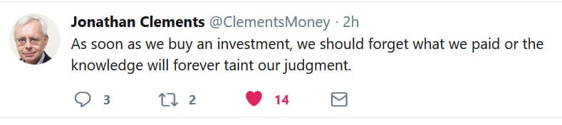 look at investment price tweet