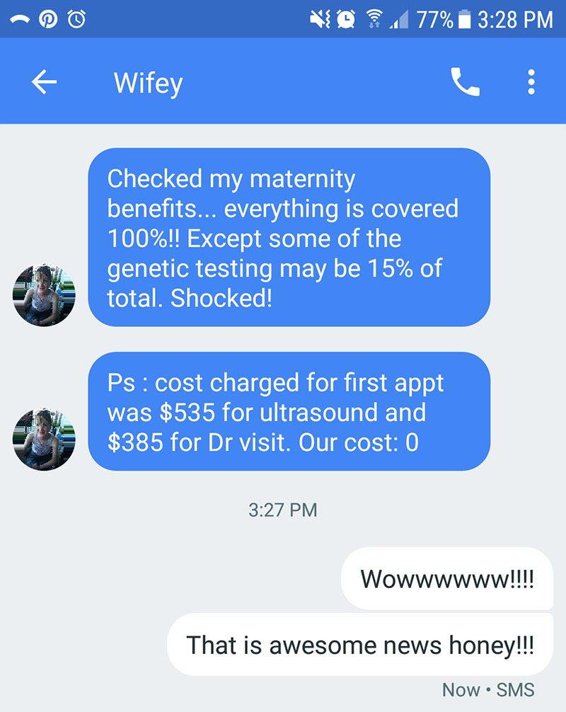 maternity costs
