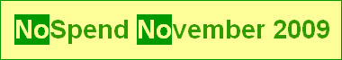 No Spend November - 09