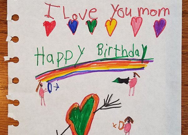 old birthday card to mom