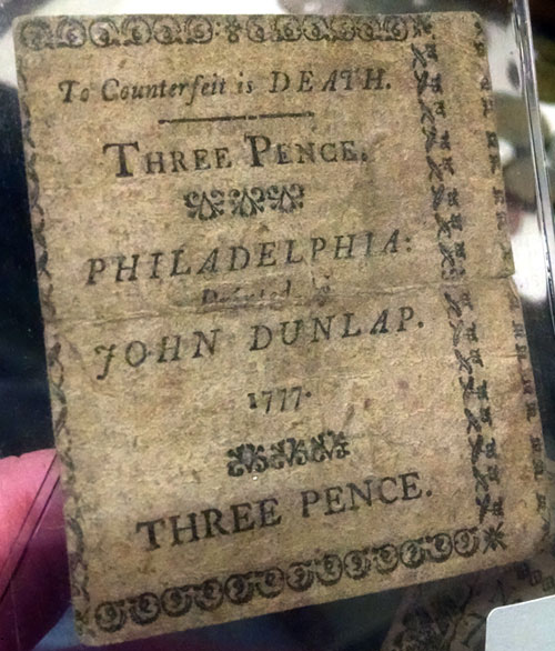 1777 three pence note