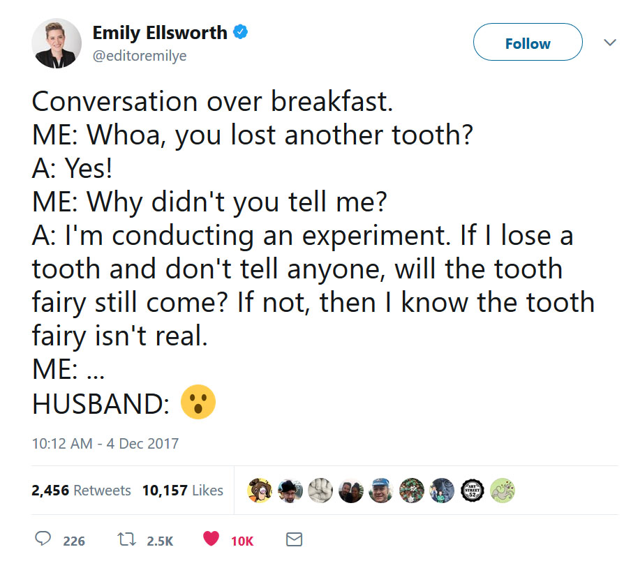 tooth fairy experiment