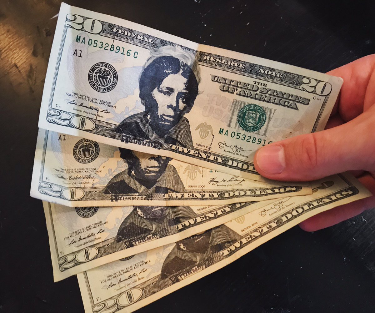 Harriet Tubman stamped bills
