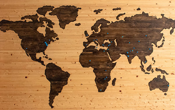 wooden map